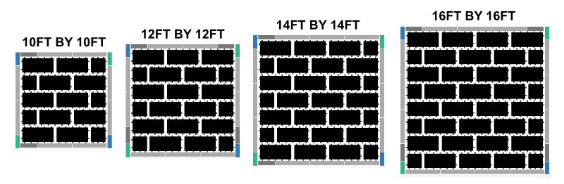 Example Dance Floor Sizes to hire